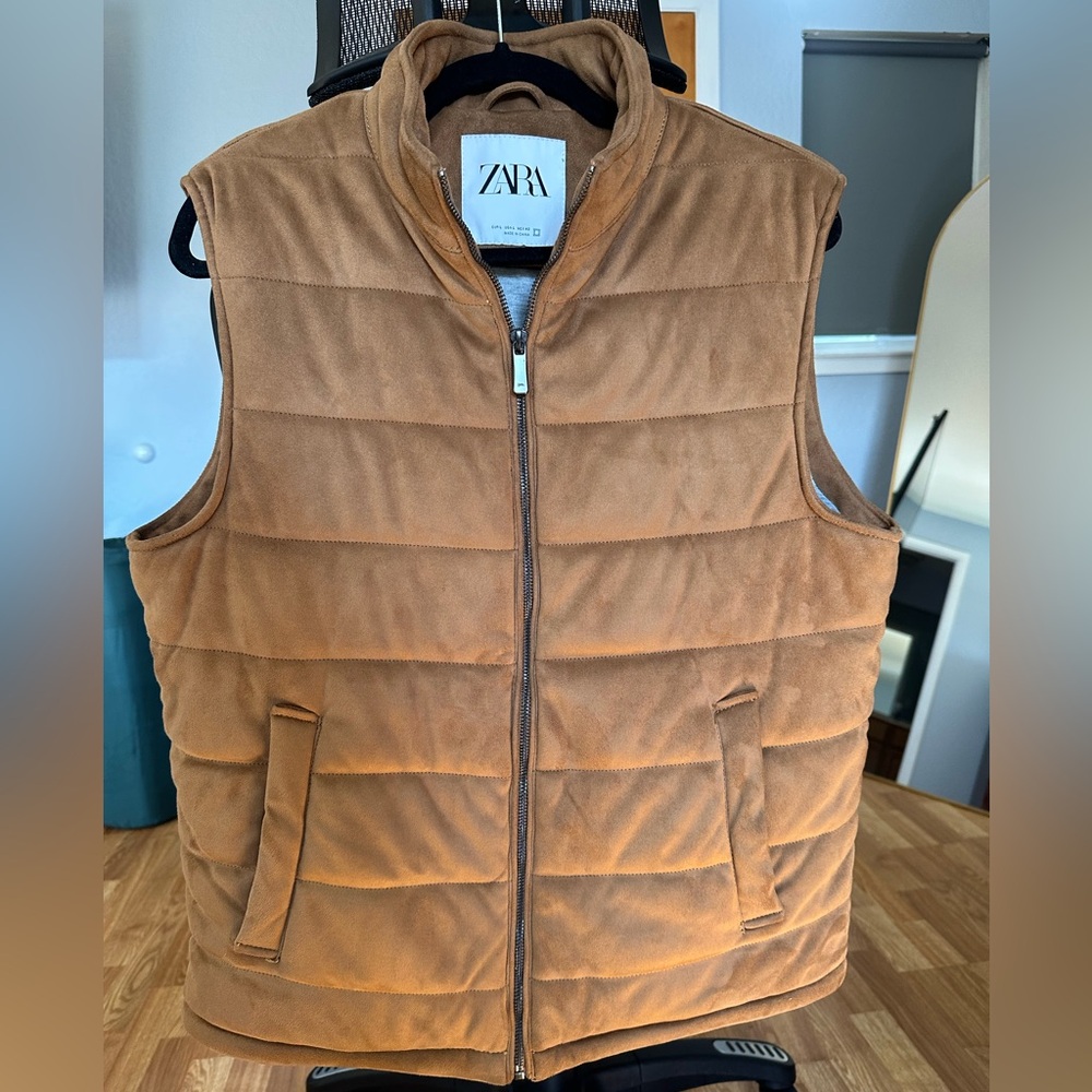 Zara faux suede vest